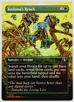 MTG Kodama's Reach BORDERLESS FOIL Commander Masters 649 NM - Image 1