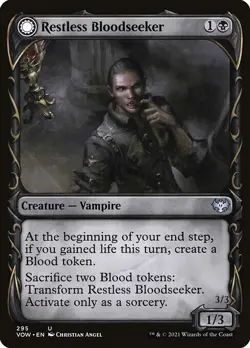 NM Restless Bloodseeker, Innistrad: Crimson Vow, Magic the Gathering, 295 - Image 1