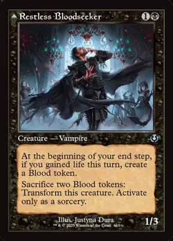 NM Retro Foil Restless Bloodseeker, MTG, Innistrad Remastered, Magic, 463 - Image 1