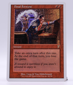 Final Fortune 7th Edition Rare Instant MTG Lightly Played - Image 1