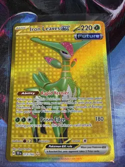 Iron Leaves ex 213/162 Pokemon Temporal Forces Hyper Rare Gold Holo NM - Image 1