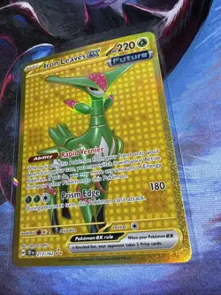 Iron Leaves ex 213/162 Pokemon Temporal Forces Hyper Rare Gold Holo NM - Image 2