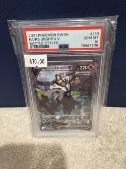Pokemon Rapid Strike Urshifu V Battle Styles Full Alt Art #153 PSA 10 Gem Mint - Image 1