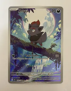 Pokemon Zorua 142/086 Sv: White Flare Illustration Rare Holo Basic 70 HP 2025 - Image 1