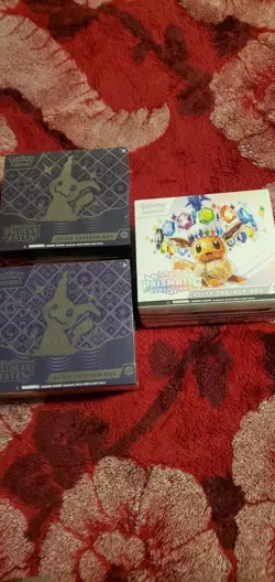 Set of 3 POKEMON Elite Trainers Paldean Fates (x2), One Prismatic Evolutions - Image 3