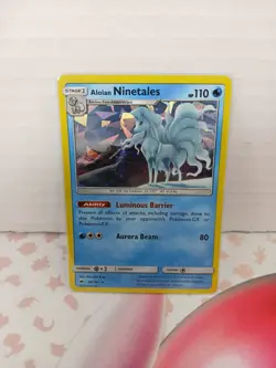 Alolan Ninetales 28/147 Cracked Ice Holo Burning Shadows Pokemon TCG Near Mint - Image 1