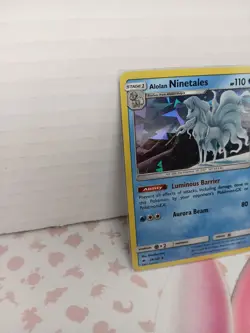 Alolan Ninetales 28/147 Cracked Ice Holo Burning Shadows Pokemon TCG Near Mint - Image 2