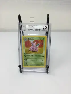 Nidorino #37 Base 1st Edition Thick Stamp Shadowless Beckett 8.5 Pokemon 1999 B - Image 1