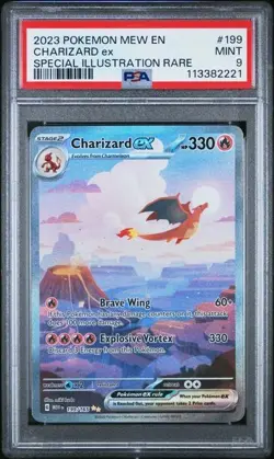 2023 Pokemon Mew En Special Illustration Rare #199 Charizard Ex PSA 9 MINT - Image 1