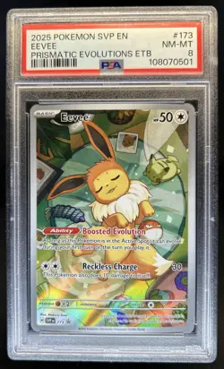 2023-25 Pokemon SV Black Star Promos - SVP EN Eevee #173 PSA 8 - Image 1