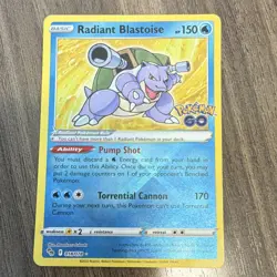 Pokemon Radiant Blastoise Radiant Rare Holo 018/078 Pokemon GO 150 HP - Image 1