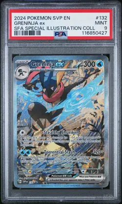 2024 POKEMON SVP EN-SV BLK STAR PROMO 132 GRENINJA EX SFA SPECIAL ILL COLL PSA 9 - Image 1