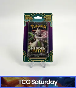 2019 POKEMON SUN & MOON HIDDEN FATES 2 BOOSTER PACK BLISTER MEWTWO ART SEALED - Image 1