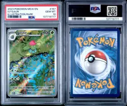 2023 Pokemon 151 Mew EN Ivysaur Illustration Rare 167/165 PSA 10 - Image 3