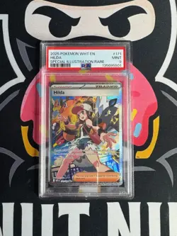 2025 POKEMON WHT EN-WHITE FLARE #171 HILDA SPECIAL ILLUSTRATION RARE PSA 9 - Image 1