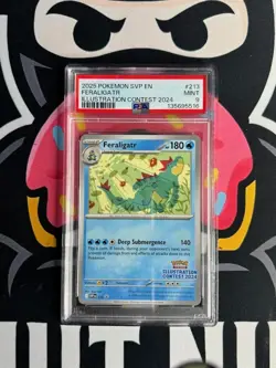 2025 POKEMON SVP ILLUSTRATION CONTEST 2024 #213 FERALIGATR PSA 9 - Image 1