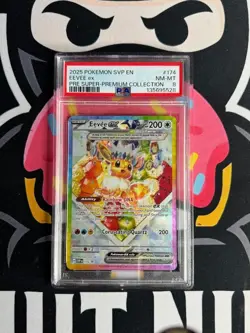 2025 Pokemon SV Black Star Promos - SVP EN Eevee ex #174 PSA 8 - Image 1