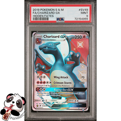 PSA 9 CHARIZARD GX FULL ART POKEMON SUN & MOON HIDDEN FATES 2019 SHINY #SV49 - Image 1