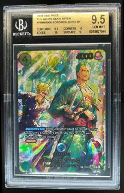 2026 One Piece The Azure Sea's Seven Roronoa Zoro SP #PRB02-006 BGS 9.5 GEM MINT - Image 1