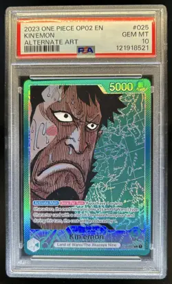 2022 One Piece Paramount War Kin'emon Leader Alternate Art #OP02-025 PSA 10 - Image 1