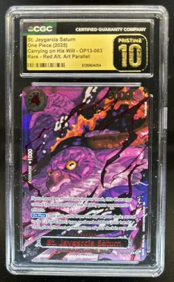 2025 One Piece St. Jaygarcia Saturn Red Alt Art Parallel #083 CGC 10 PRISTINE - Image 1