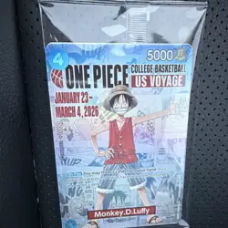 One Piece College Basketball US Voyage Monkey.D.Luffy Card - Image 1