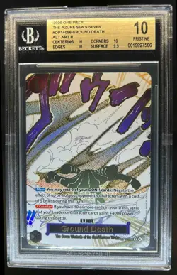 2026 One Piece Azure Sea's Seven Ground Death Rare Alt Art #OP14-096 BGS 10 - Image 1