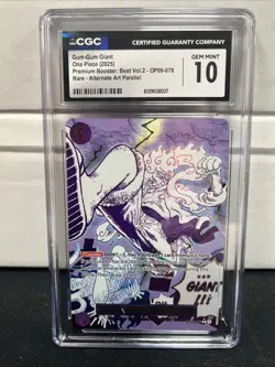 Bandai One Piece CCG Gum-Gum Giant alt art English OP09-078 CGC 10 - Image 1