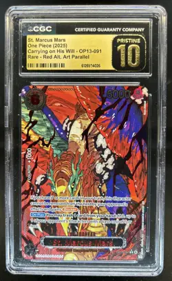 2025 One Piece St. Marcus Mars Red Alt Art Parallel Rare #091 CGC 10 PRISTINE - Image 1