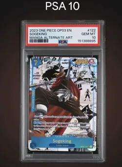 One Piece CCG Sogeking Manga Alternate Art OP03-122 PSA 10 Gem Mint - Image 1