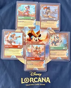 Disney Lorcana - Cruise Line Treasure Exclusive Holofoil Promo Set 5 + 2 Bags - Image 1
