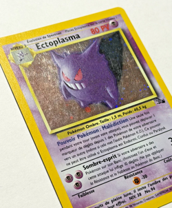 1999 Pokemon Card Game Fossil Ectoplasma FRENCH Gengar Rare Holo 5/62 LP - Image 2