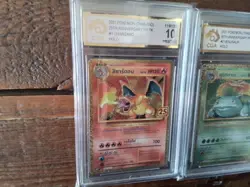 3 POKEMON Cards THAI 25TH 10 grade charizard BLASTOISE VENUSAUR ar alt ex sr b8 - Image 2