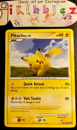 Pikachu 70/100 NM Non Holo D&P Majestic Dawn Pokemon Card! - Image 1