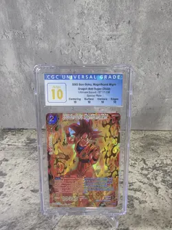 SSG Son Goku, Magnificent Might SPR Dragon Ball Super Card Game CGC 10 Perfect - Image 1