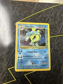 Pokemon Gyarados 100 HP Holo Rare Base Set 6/102 Wizards Card 1999 - Image 1