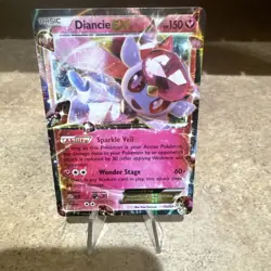 Diancie EX 72/124 Fates Collide Pokemon Card Nintendo Ultra Rare Holo - Lp - Image 1