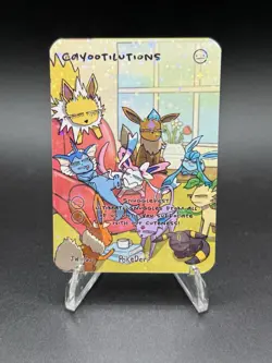 Pokederp Cayootilutions - Holo Eeveelutions Derpy Fan Art Card - Image 2