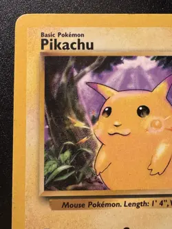 E3 Stamped Pikachu 58/102 Base Set Yellow Cheeks Pokemon Card Rare HP - Image 3