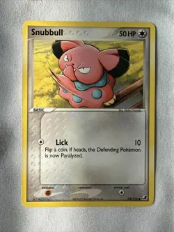 SNUBBULL 74/115 - 2005 - EX UNSEEN FORCES NON HOLO Pokemon CARD - Image 1
