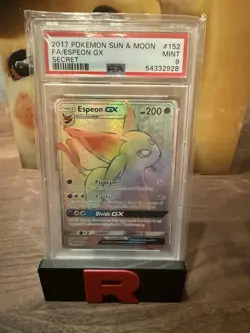 Espeon GX Rainbow Rare Holo Sun & Moon Card 152/149 PSA 9 Mint Pokemon TCG - Image 1