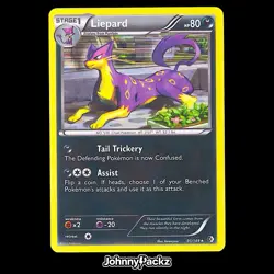 Liepard 91/149 - 2012 Boundaries Crossed Reverse Holo Rare - Pokemon Card NM - Image 1