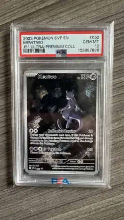 Mewtwo 052 Sv: Scarlet & Violet Promo Cards PSA 10 - Image 1