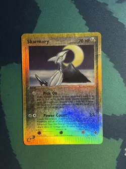 Skarmory 21/97 Ex Dragon Reverse Holo Foil E Series Rare Pokemon Card MP - Image 2