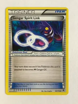 Pokemon Card Phantom Forces Gengar Spirit Link 95/119 Light Played - Image 1