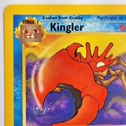 Kingler 38/62 Pokemon TCG Fossil Set NM Vintage 1999 Card - Image 3