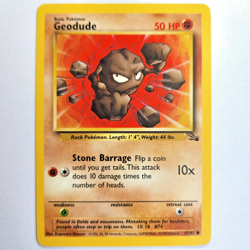 Geodude 47/62 Pokemon TCG Fossil NM Vintage 1999 Card - Image 2