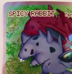 Spicy Rabbit (Nidorina And Nidorino) Bootlegmons Pokemon Card Textured Holo - Image 3
