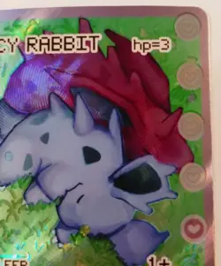 Spicy Rabbit (Nidorina And Nidorino) Bootlegmons Pokemon Card Textured Holo - Image 4