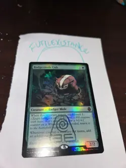 Magic The Gathering –foil- Badgermole Cub - Image 1